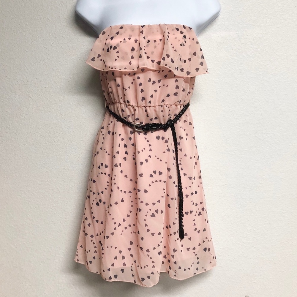 Papaya Heart Dress & Braided Belt